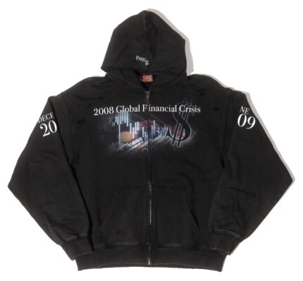 Financial Crisis Destroyed Hoodie - distressed graphic streetwear hoodie