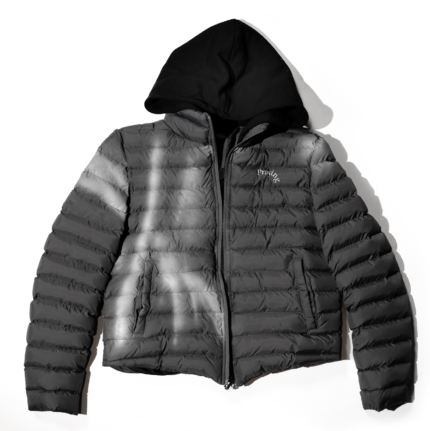 Puffer Hoodie Jacket - insulated hoodie jacket with attached hood