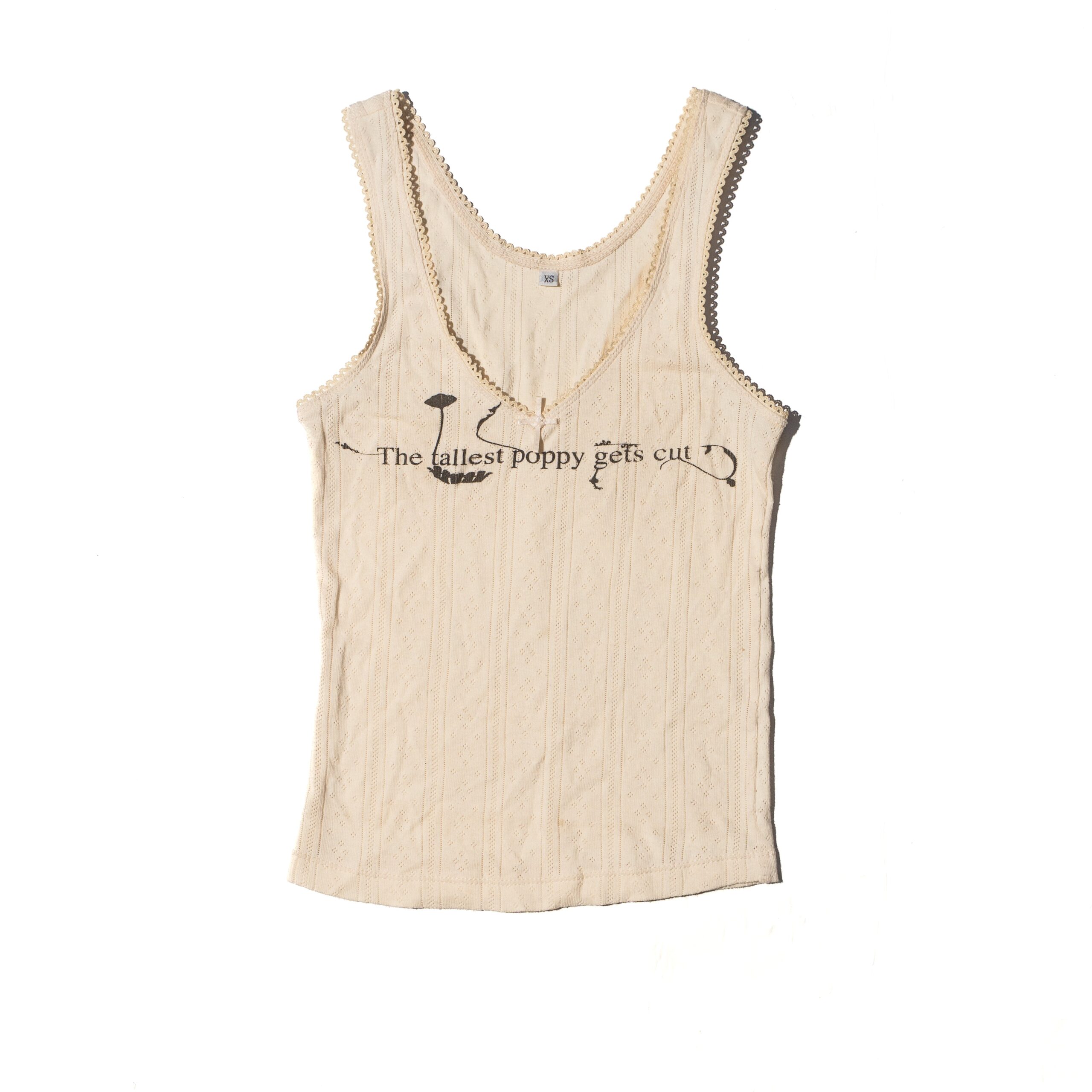 Tallest Poppy Pointelle Tank Top Tallest Poppy Pointelle Tank Top - open-knit graphic tank